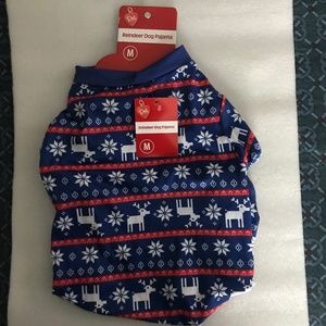 Pet Central Reindeer Dog Pajama NEW Size M-14”/35.56cm